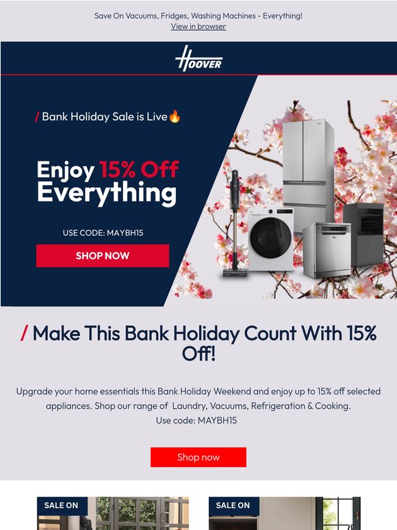Bank Holiday Exclusive 🤩15% Off Everything