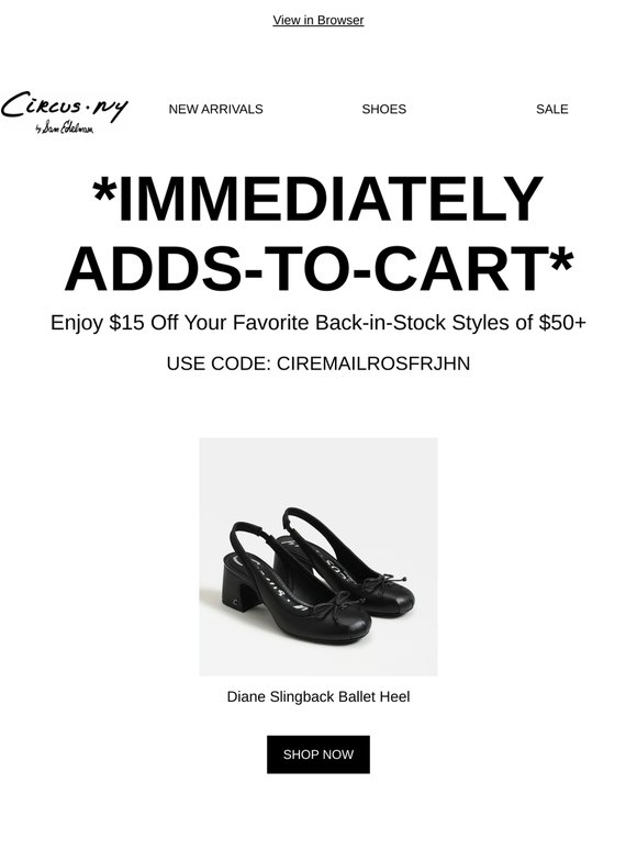 Those shoes you loved? They're back ;)