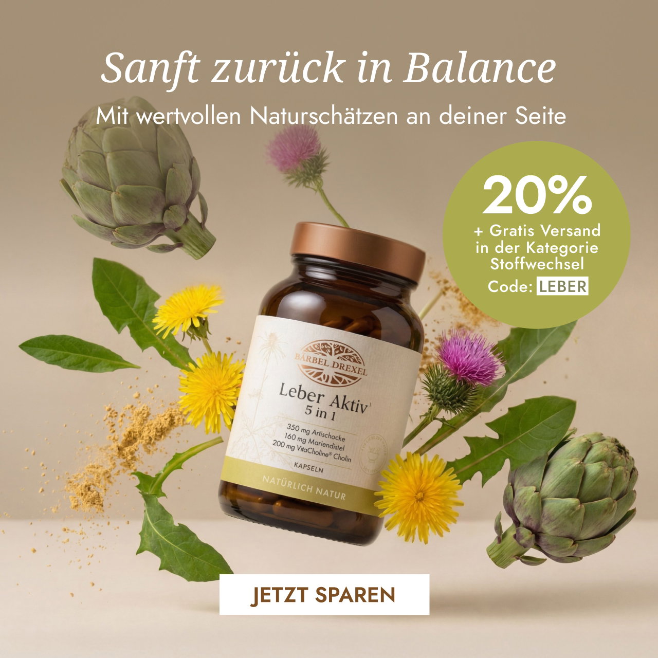 -20% + Gratis-Versand für die Kategorie Stoffwechsel mit Code LEBER