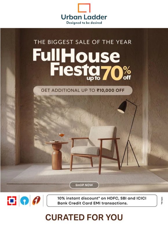 Up to 70% off on furniture favourites 🤩