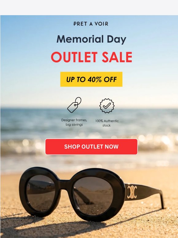Memorial Day Outlet Sale Starts Now