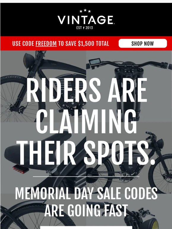 Memorial Day weekend. Full lineup. One offer.