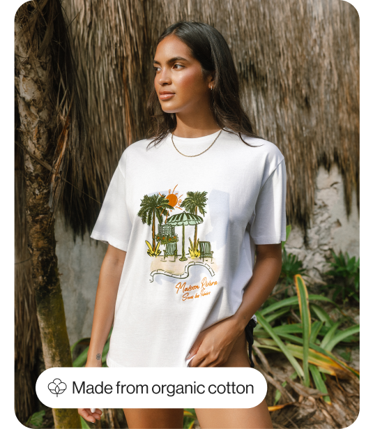 Embroidered Maison Riviera Sous Les Palmiers Print T-Shirt