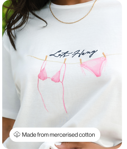 Embroidered Let's Hang T-Shirt