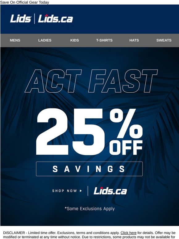 One Day. 25% Off. Starts Now.