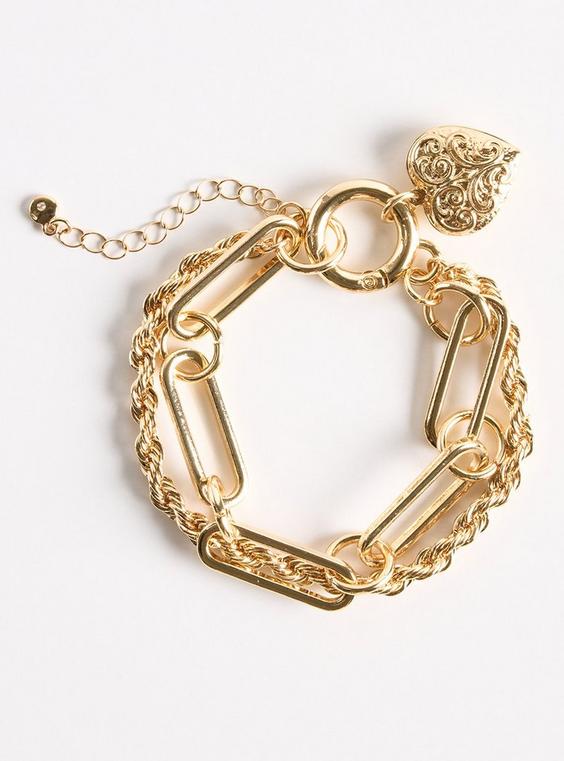 Link Heart Locket Bracelet