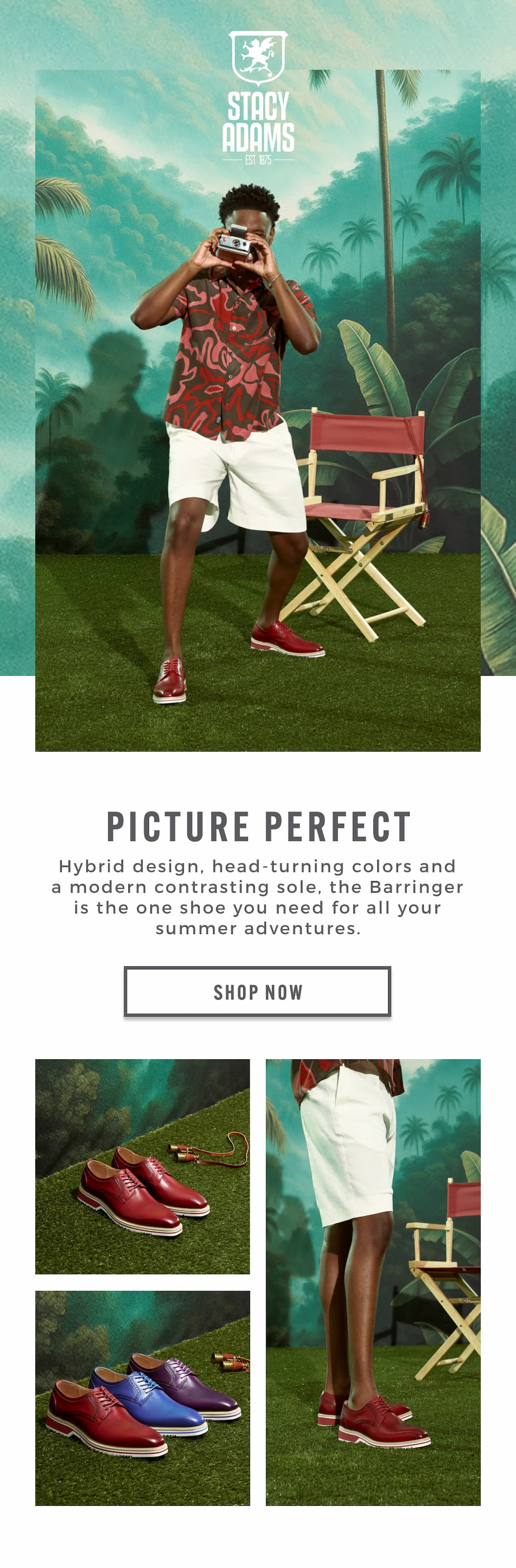 The Barringer is the one shoe you need for all your summer adventures. Display images to learn more.