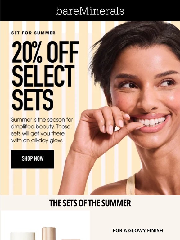20% off glow-boosting sets