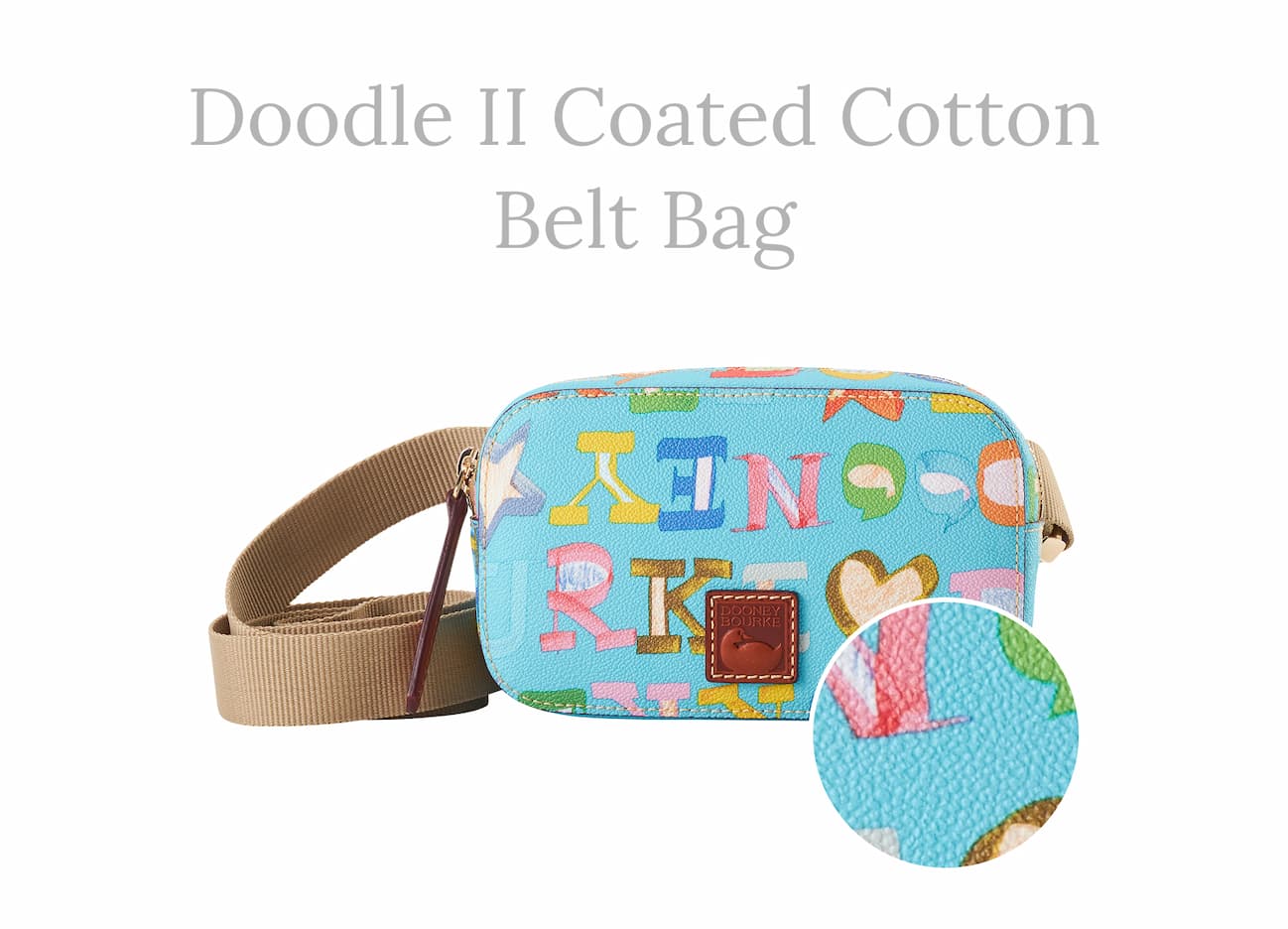 Doodle II Coated Cotton Belt Bag
