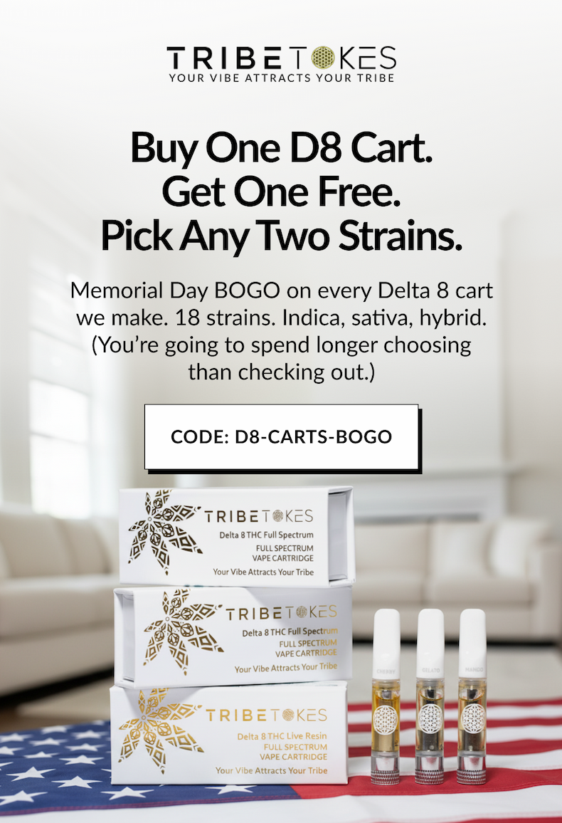 Buy One D8 Cart. Get One Free. Pick Any Two Strains