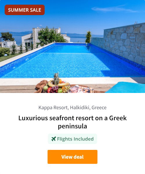 Luxurious seafront resort on a Greek peninsula