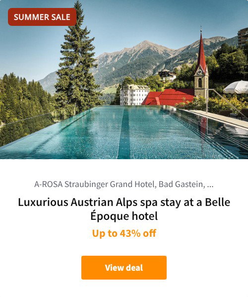 Luxurious Austrian Alps spa stay at a Belle Époque hotel