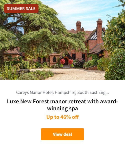Luxe New Forest manor retreat with award-winning spa