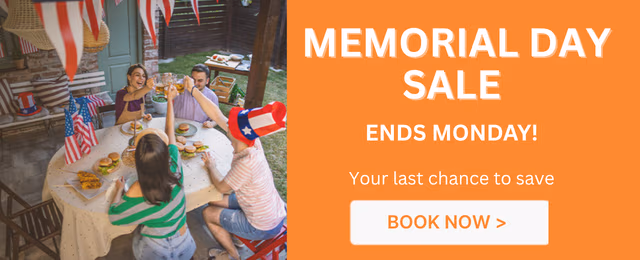 MEMORIAL DAY SALE ENDS MONDAY