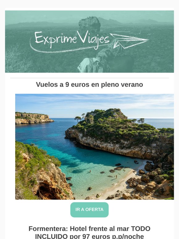 💥 Vuelos a 9 euros en pleno verano