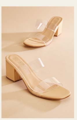Shop Clear Band Lucite Heels
