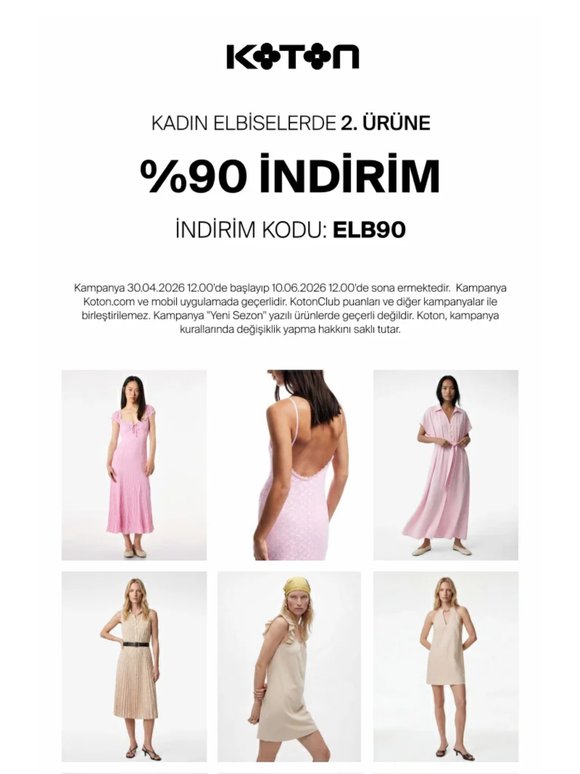 Elbiselerde %90 İndirim 👗