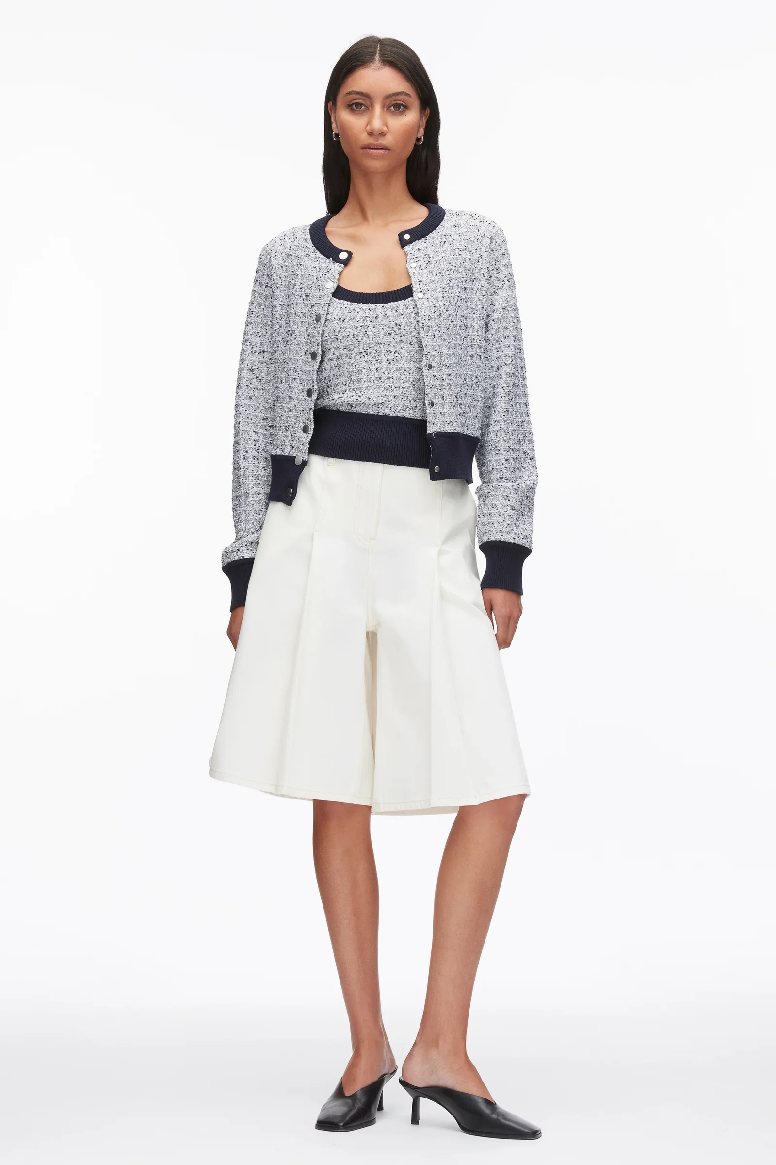 Image of Crew Neck Raglan Cardigan