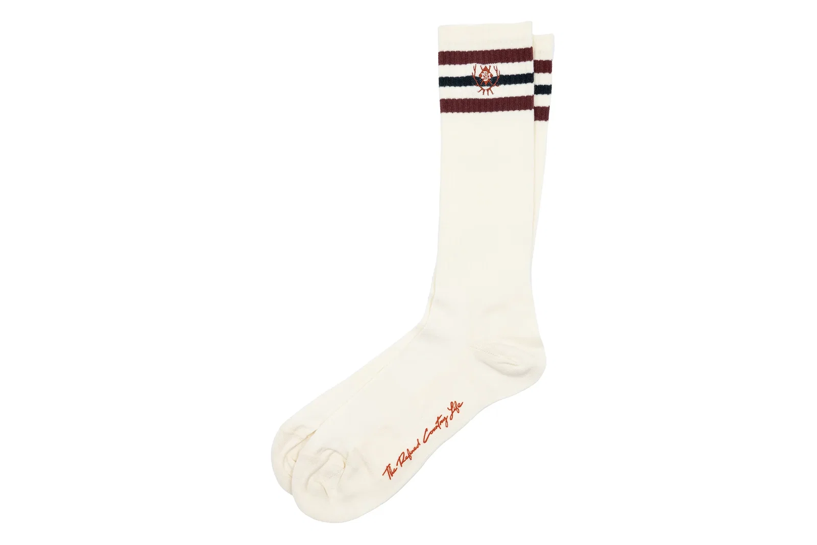 Image of Country Crew Peruvian Pima
Cotton Socks - Maroon / Navy