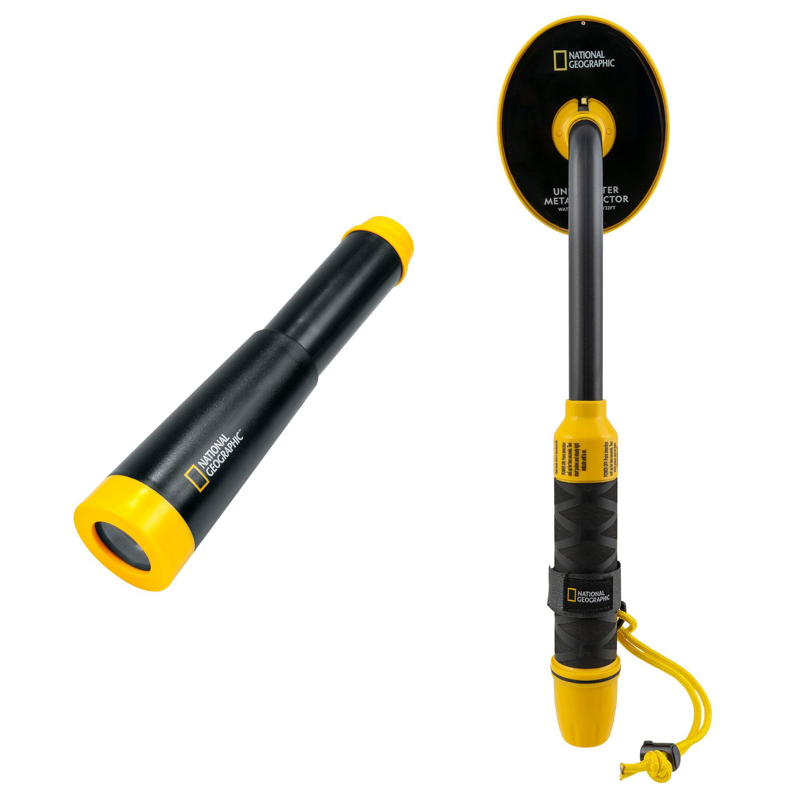 Underwater metal detector and 8x32 kid's spyglass