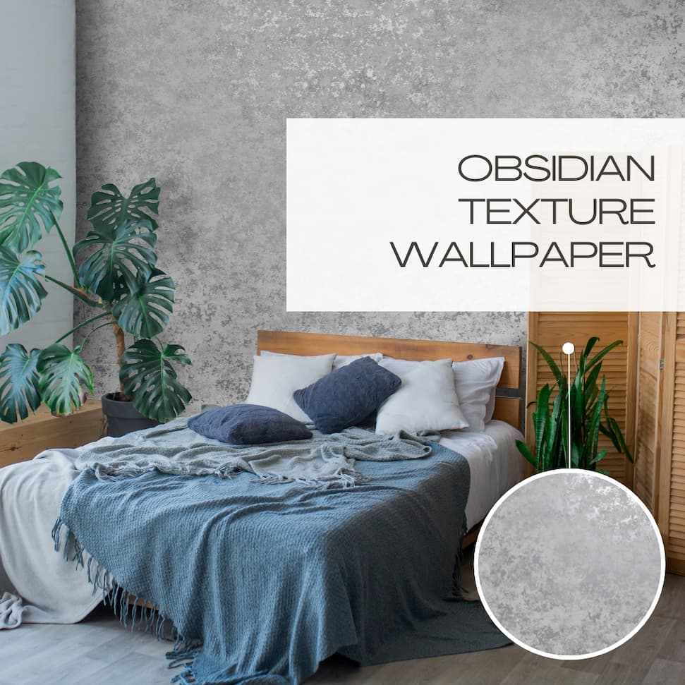 Obsidian Texture Wallpaper Grey / Silver Holden 75963