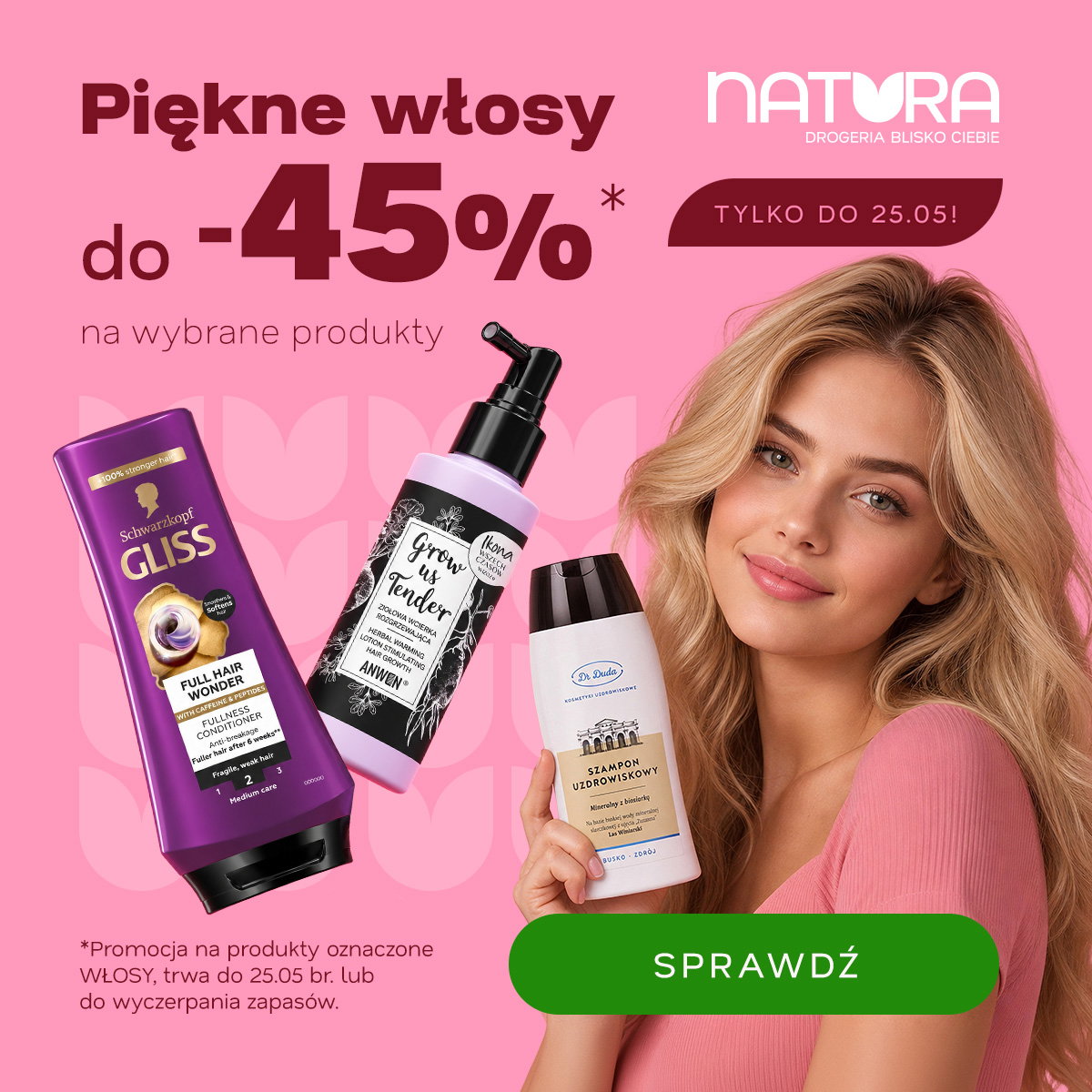 Piękne włosy do -45%