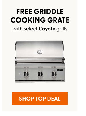 Free griddle cooking grate with select Coyote grills
