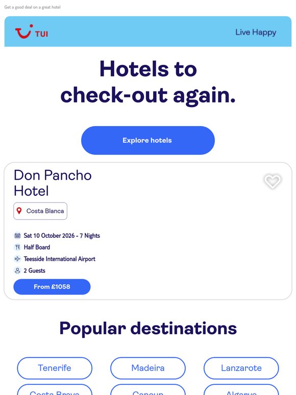 Meet your perfect hotel in Costa Blanca