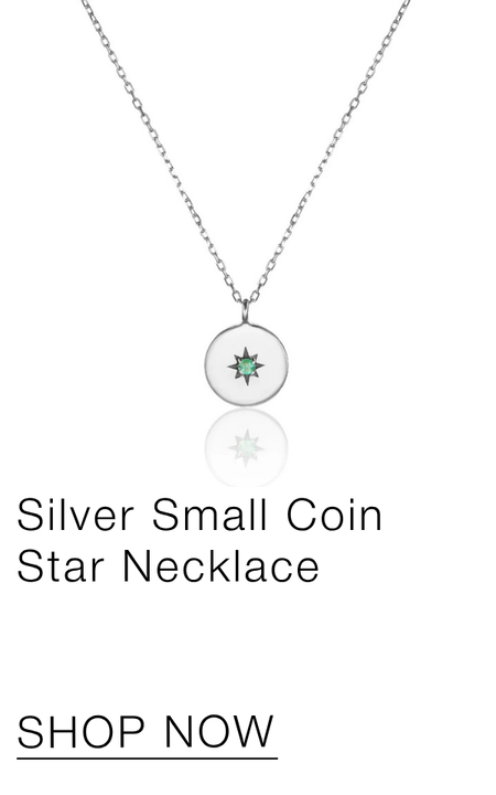Silver Small Coin Star Necklace