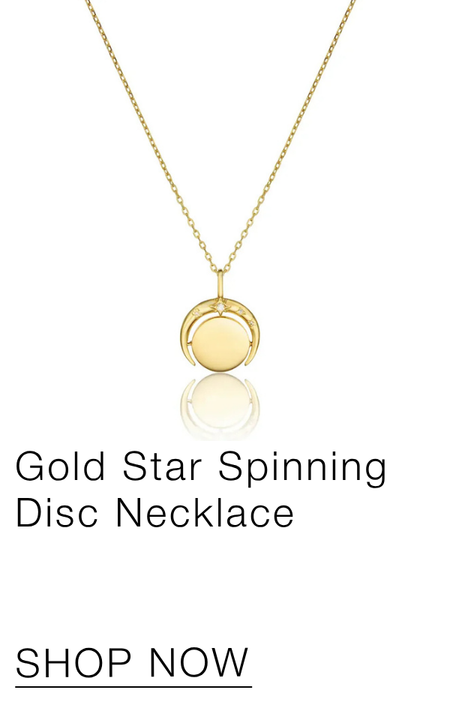 Gold Star Spinning Disc Necklace