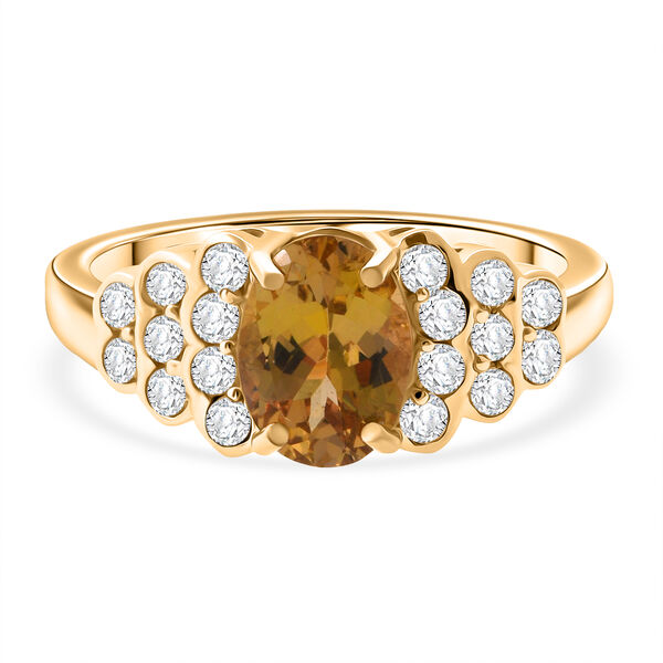 Goldener Tansanit Ring