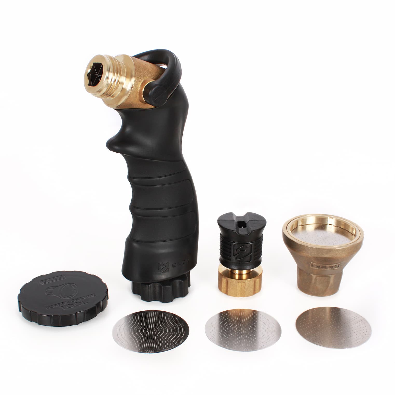 ELEY garden hose spray nozzle set for watering and cleaning, set against a white background 