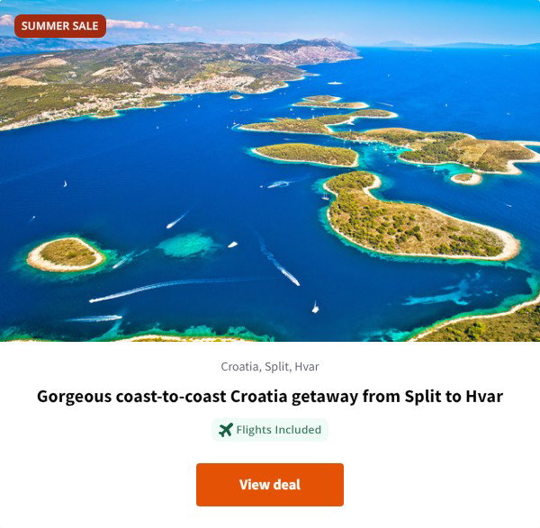 Gorgeous coast-to-coast Croatia getaway from Split to Hvar