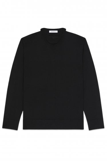 Branded Wool Sweater Black