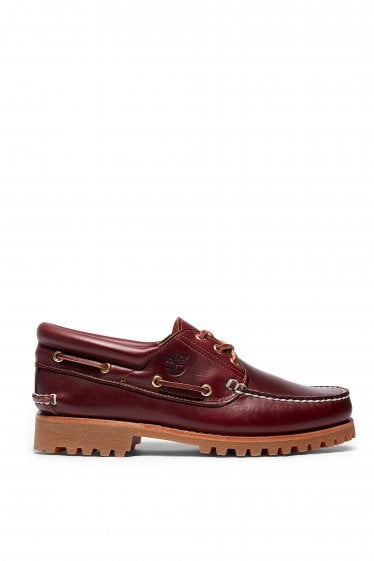 Authentic 3-Eye Lug Handsewn Boat Shoe Burgundy