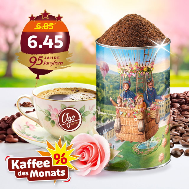 Kaffee des Monats zum Jubiläumspreis entdecken