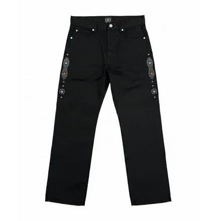 HTC MOUSTACHE DENIM REGULAR MAN DRILL F. DRILL BLK