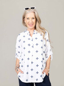 Sleeve Tunic With Roll Tabs