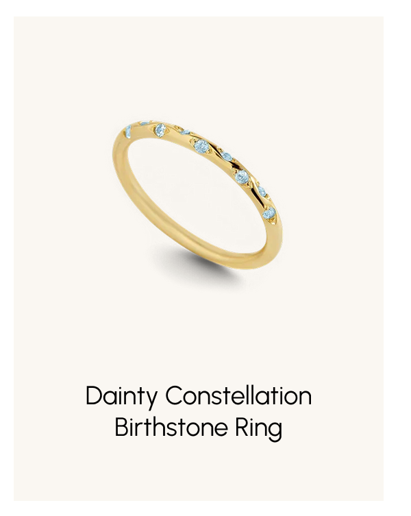 Dainty Constellation Birthstone Ring