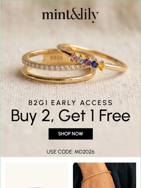 Early access unlocked: Buy 2, Get 1 Free. ✨