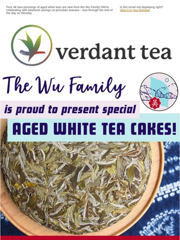 Reserve Aged White Tea Cakes 💛 Big Teaware Sale