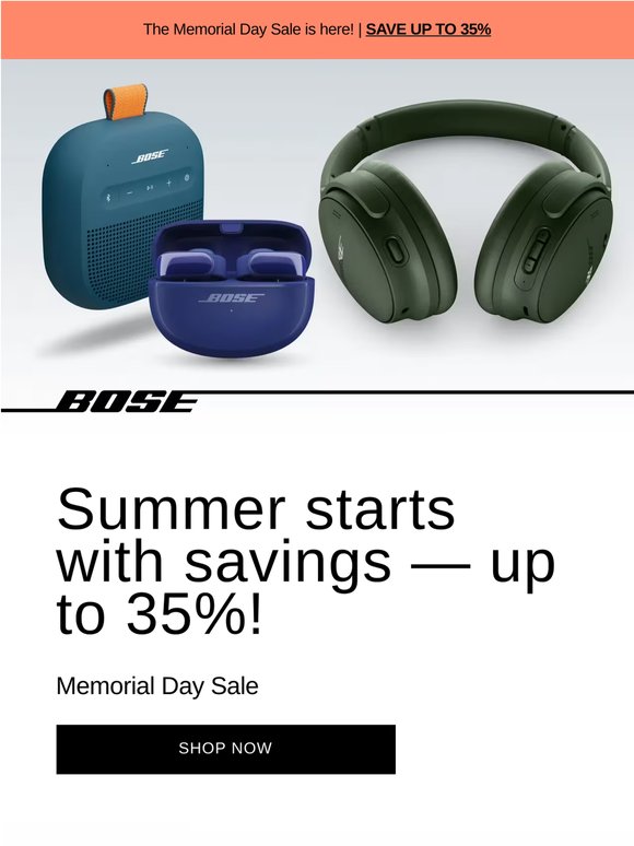 Save up to 35% to start the summer!