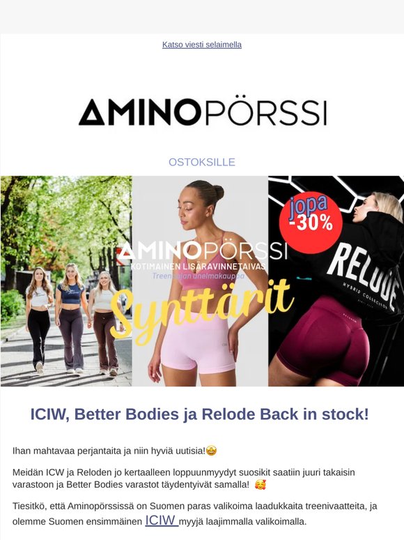 ICIW & Relode Back in Stock, jopa -30%