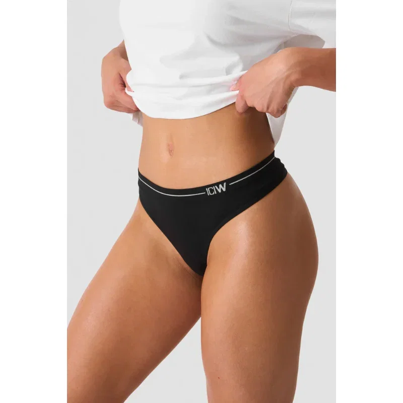 Image of ICIW Everyday Seamless Thong 2-pack, black