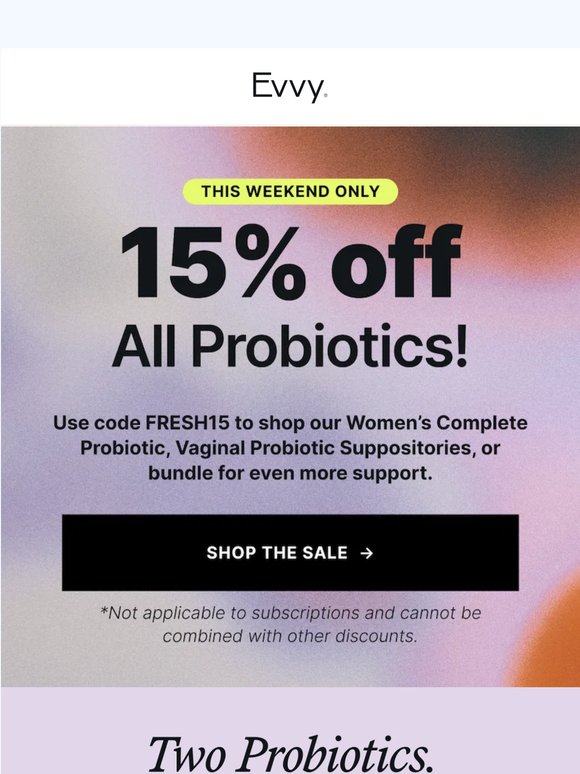 15% Off ALL Probiotics ✨