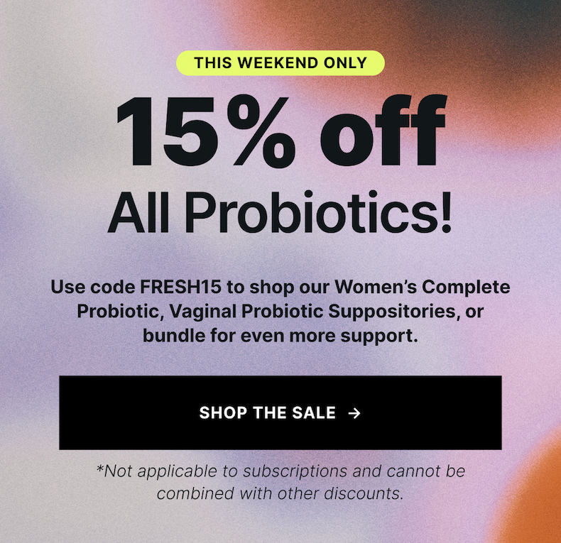 15% off all probiotics