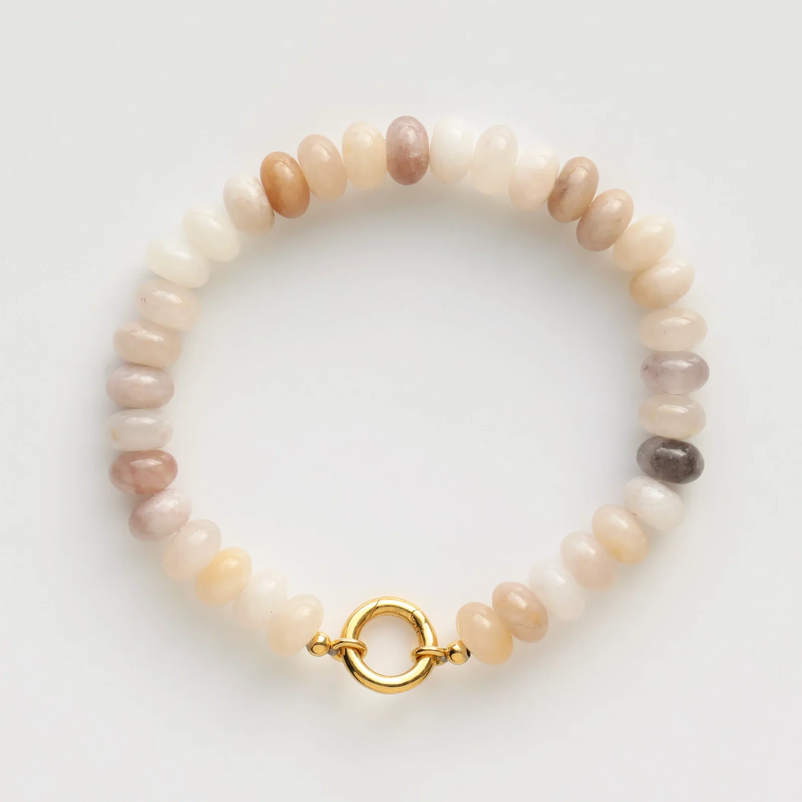 Image of Moonstone Jade Beaded Bracelet