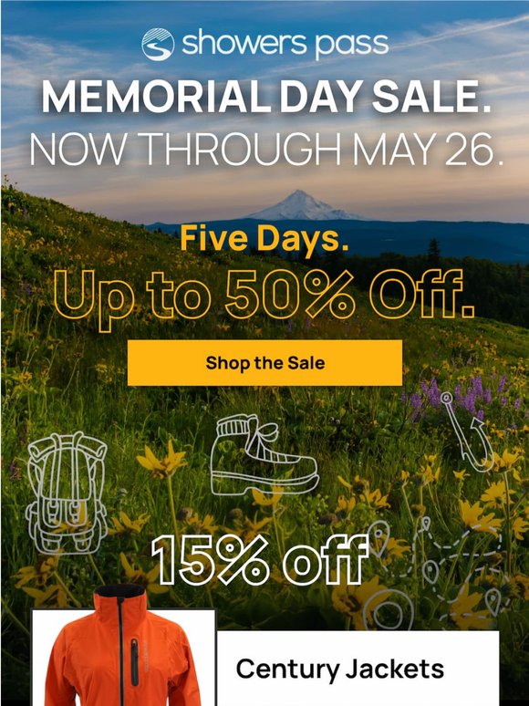 Save Up to 50% This Memorial Day.