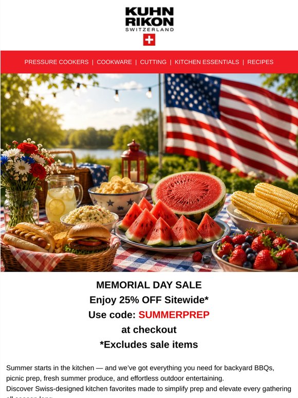 Kuhn Rikon Memorial Day Sale 25% Off Summer Kitchen Favorites
