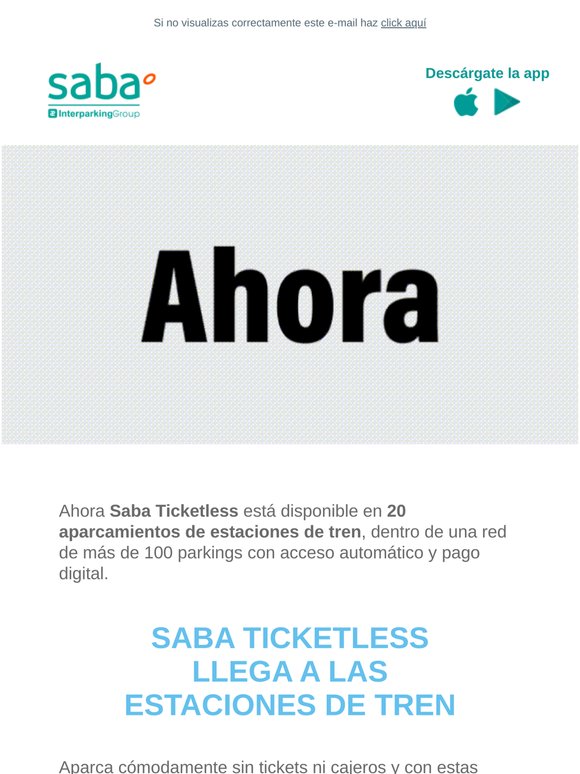 🅿️ Saba Ticketless llega a más parkings 🛜